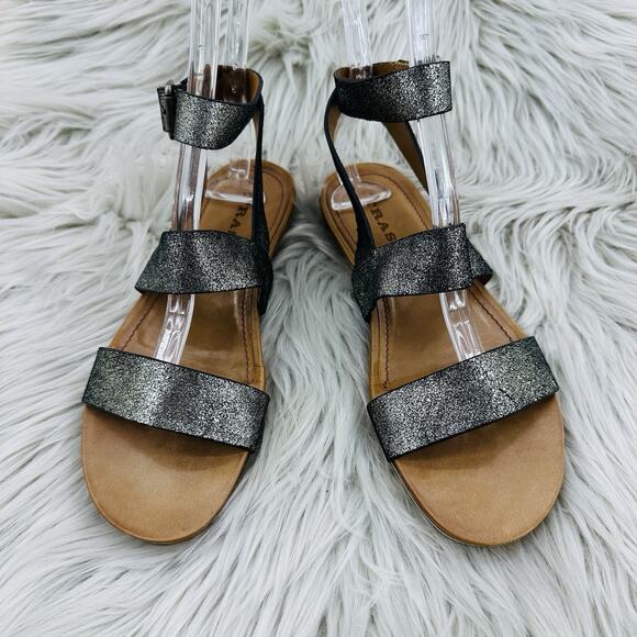 Trask Women's Ryder Gladiator Sandals Silver Pewter Metallic Suede Size 7 NEW - Picture 3 of 6